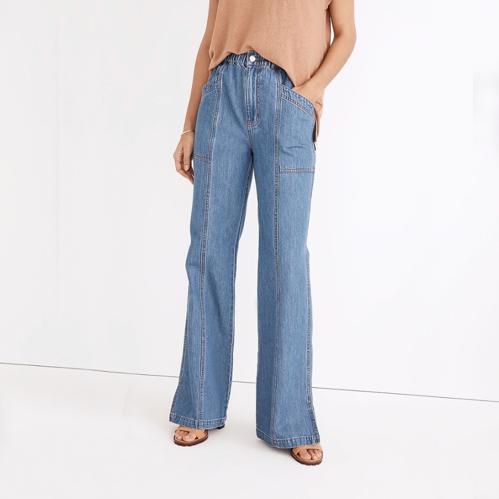 Madewell Denim Pull-On Loose Flare Pants